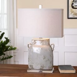Uttermost Melizzano Ivory-Gray Table Lamp