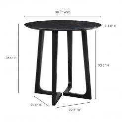 Moe's Home Collection Godenza Counter Table Black Ash Tables