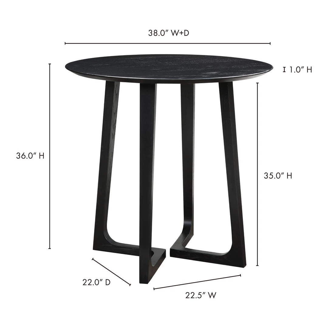 Moe's Home Collection Godenza Counter Table Black Ash Tables 4 Moe's Home Collection Godenza Counter Table Black Ash Tables