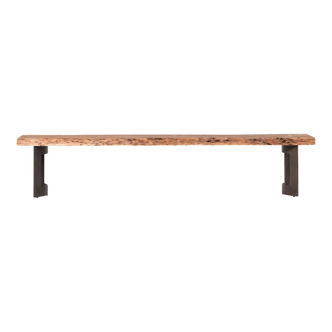 Moe's Home Collection Bent Bench Large Smoked Benches 3 Moe's Home Collection Bent Bench Large Smoked Benches