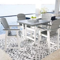 Signature Design By Ashley® Transville - Gray / White - 5 Pc. - Dining Set With Chairs Outdoor Sets