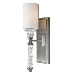 Accessories Uttermost Campania 1 Light Carved Glass Sconce