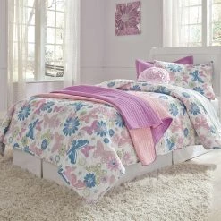 Signature Design By Ashley® Anarasia - White - Twin Sleigh Headboard With Bolt On Bed Frame Beds