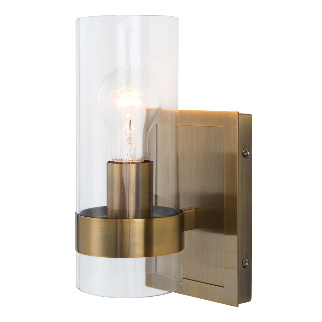 Uttermost Cardiff Antique Brass 1 Light Cylinder Sconce 11 Uttermost Cardiff Antique Brass 1 Light Cylinder Sconce