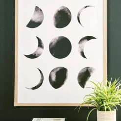Ashley Furniture Accessories Shaydunn - Black/white - Wall Art - Moon