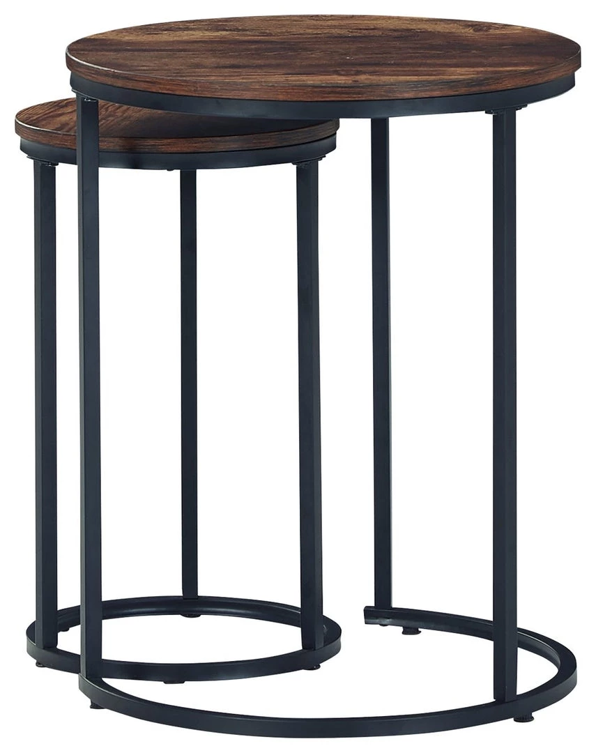 Ashley Furniture Briarsboro - Brown/black - Accent Table (2/cn) 4 Ashley Furniture Briarsboro - Brown/black - Accent Table (2/cn)