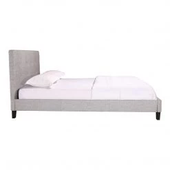 Moe's Home Collection Beds Eliza Queen Bed Light Grey Fabric