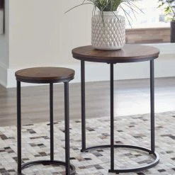 Ashley Furniture Briarsboro - Brown/black - Accent Table (2/cn) 15 Ashley Furniture Briarsboro - Brown/black - Accent Table (2/cn)