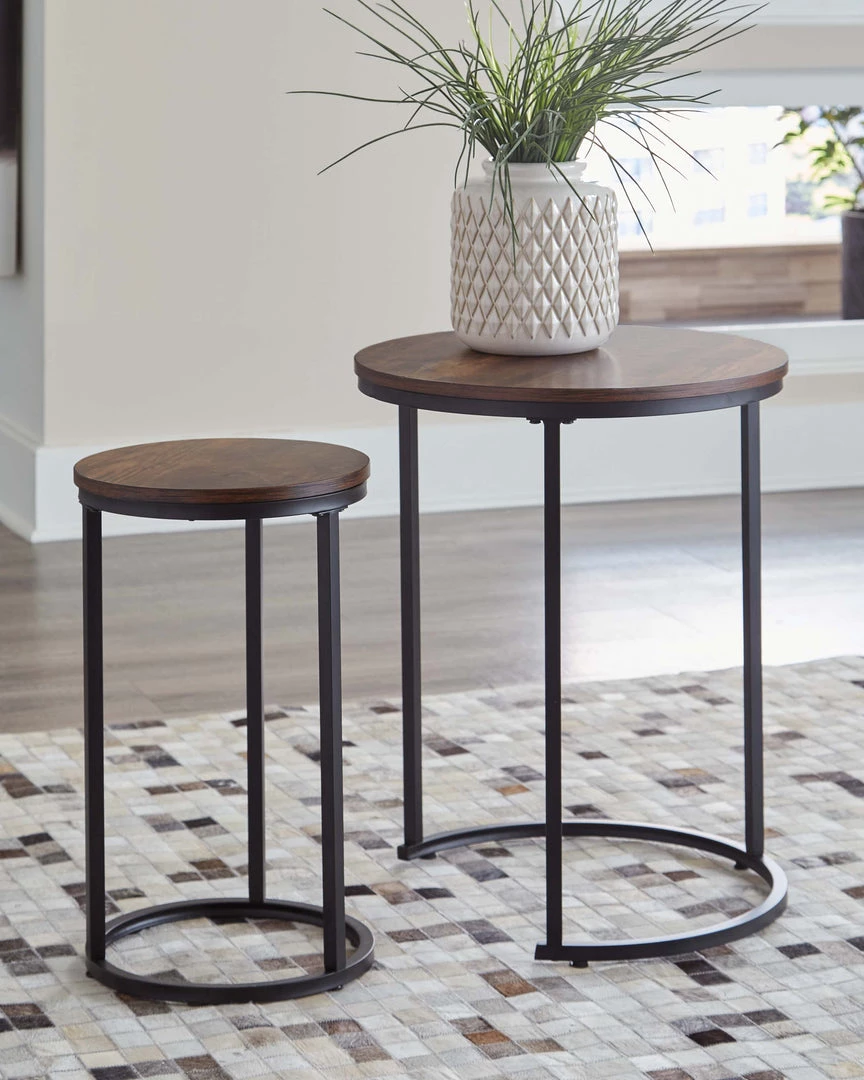 Ashley Furniture Briarsboro - Brown/black - Accent Table (2/cn) 7 Ashley Furniture Briarsboro - Brown/black - Accent Table (2/cn)