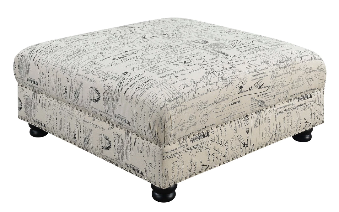 Emerald Home Ottomans Hutton II Tufted Ottoman, Ivory 3 Emerald Home Ottomans Hutton II Tufted Ottoman, Ivory