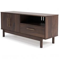Ashley Furniture Calverson - Mocha - Medium Tv Stand - Small