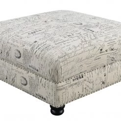 Emerald Home Ottomans Hutton II Tufted Ottoman, Ivory 9 Emerald Home Ottomans Hutton II Tufted Ottoman, Ivory