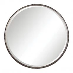 Uttermost Ada Round Steel Mirror