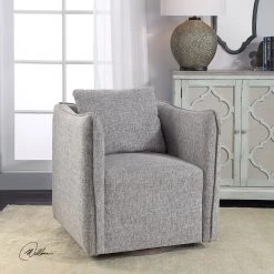 Uttermost Corben Gray Swivel Chair Chairs