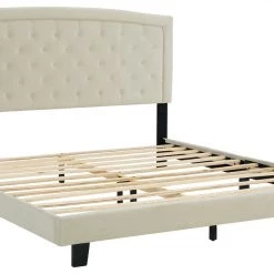 Ashley Furniture Adelloni - Cream - King Upholstered Bed Beds