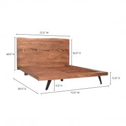 Moe's Home Collection Madagascar Platform Bed Queen Beds