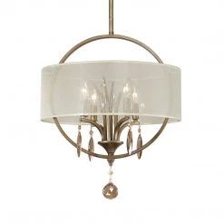 Accessories Uttermost Alenya 4 Light Fabric Drum Pendant