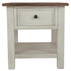 Ashley Furniture Tables Bolanburg - White / Brown / Beige - Rectangular End Table