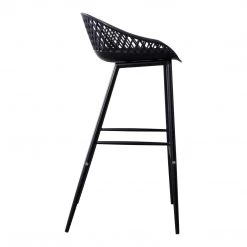 Moe's Home Collection Piazza Outdoor Barstool Black-m2 Stools