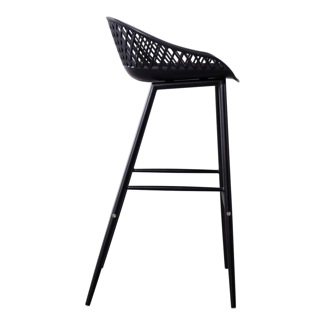 Moe's Home Collection Piazza Outdoor Barstool Black-m2 Stools 4 Moe's Home Collection Piazza Outdoor Barstool Black-m2 Stools