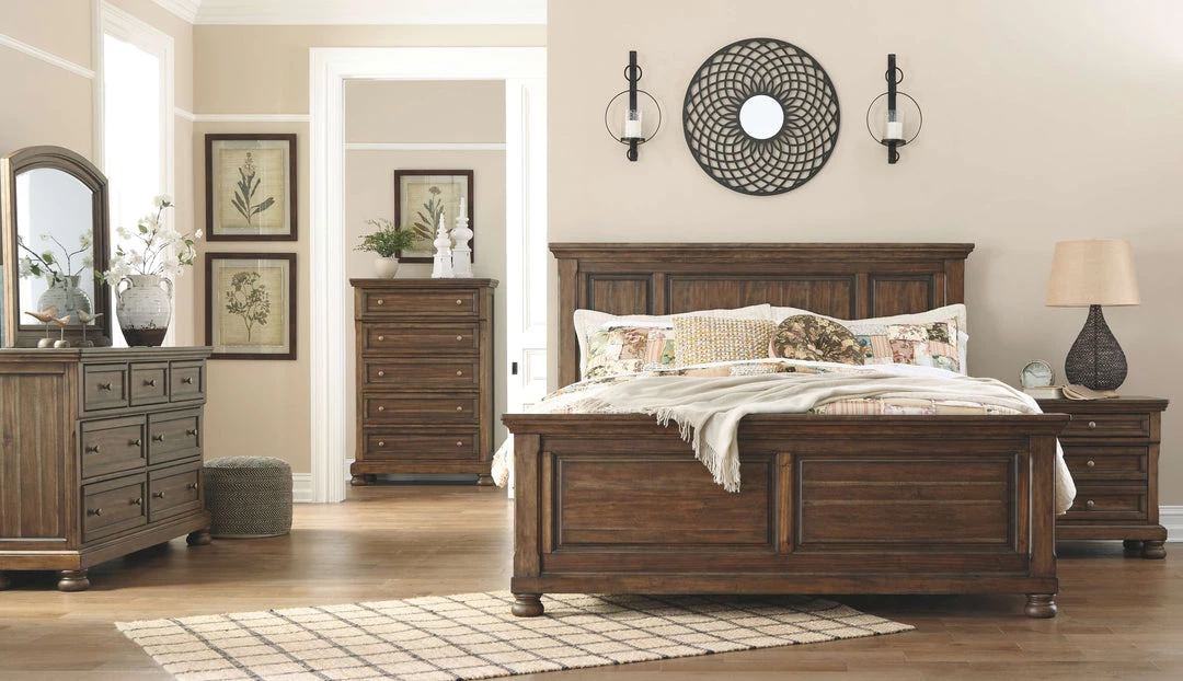 Ashley Furniture Flynnter - Medium Brown - Two Drawer Night Stand Nightstands 9 Ashley Furniture Flynnter - Medium Brown - Two Drawer Night Stand Nightstands