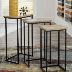 Ashley Furniture Tables Cainthorne - Distressed White/black - Accent Table (3/cn) 16 Ashley Furniture Tables Cainthorne - Distressed White/black - Accent Table (3/cn)
