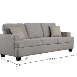 Emerald Home Carter Sofa, Gray Sofas