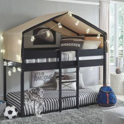 Signature Design By Ashley® Beds Flannibrook - Patterned - Over House Loft Bed