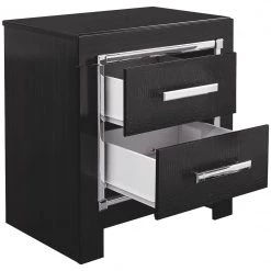 Ashley Furniture Kaydell - Black - Two Drawer Night Stand Nightstands