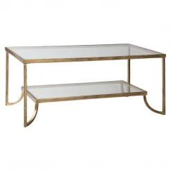 Tables Uttermost Katina Gold Leaf Coffee Table