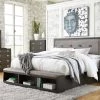Signature Design By Ashley® Bedroom Sets Hyndell - Dark Ultimate Best In Class Dresser, Mirror, Upholstered Panel Bed With Bench Footboard
