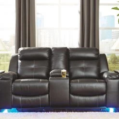 Signature Design By Ashley® Reclining Furniture Kempten - Black - 2 Pc. - Reclining Sofa, Loveseat