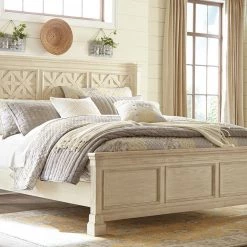 Signature Design By Ashley® Bolanburg - Antique White - King Panel Bed