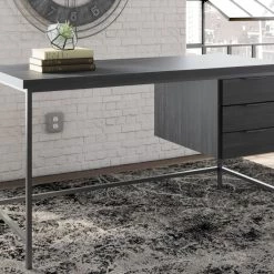 Ashley Furniture Yarlow - Black - Home Office Desk - 3-drawers Desks 18 Ashley Furniture Yarlow - Black - Home Office Desk - 3-drawers Desks