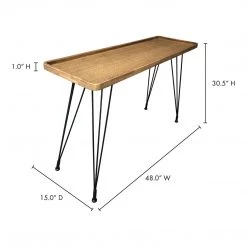 Moe's Home Collection Tables Rollo Rattan Console Table