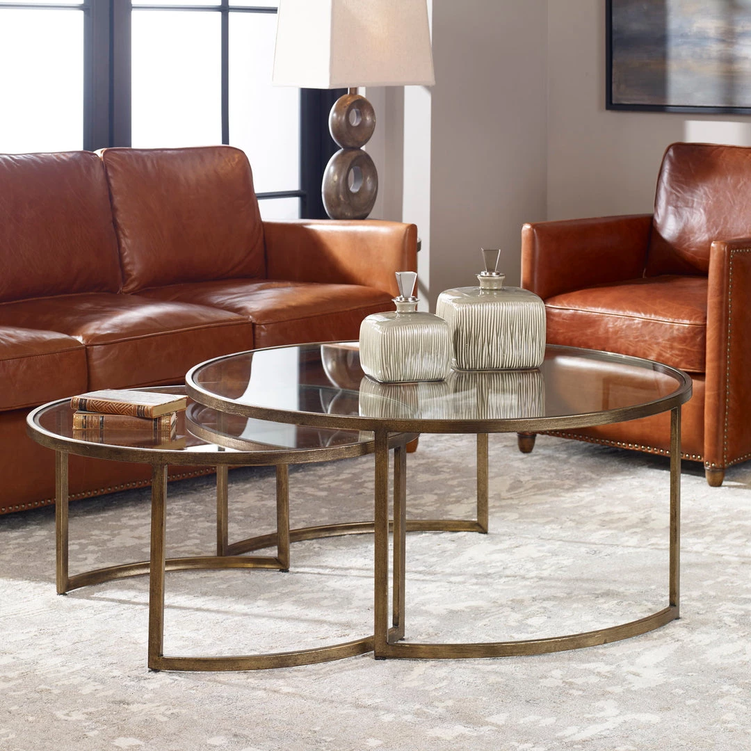 Uttermost Rhea Nested Coffee Tables S/2 4 Uttermost Rhea Nested Coffee Tables S/2