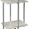Ashley Furniture Bodalli - Ivory/chrome - Chair Side End Table 1 Ashley Furniture Bodalli - Ivory/chrome - Chair Side End Table