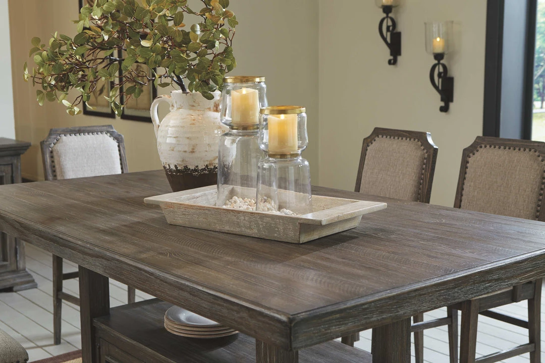Signature Design By Ashley® Wyndahl - Rustic Ultimate Best In Class Rectangular Counter Table With Storage, 4 Upholstered Stools Dining Room Sets 4 Signature Design By Ashley® Wyndahl - Rustic Ultimate Best In Class Rectangular Counter Table With Storage, 4 Upholstered Stools Dining Room Sets