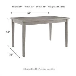 Signature Design By Ashley® Parellen - Gray - Rectangular Dining Room Table, 4 Upholstered Side Chairs 8 Signature Design By Ashley® Parellen - Gray - Rectangular Dining Room Table, 4 Upholstered Side Chairs