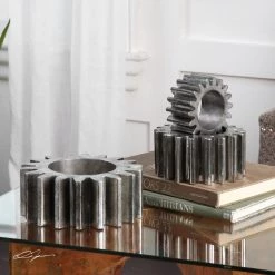 Uttermost Gears Silver Sculpture S/3