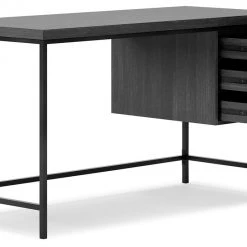 Ashley Furniture Yarlow - Black - Home Office Desk - 3-drawers Desks 21 Ashley Furniture Yarlow - Black - Home Office Desk - 3-drawers Desks