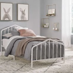 Ashley Furniture Trentlore - White - Twin Metal Hdbd/ftbd/rails Beds