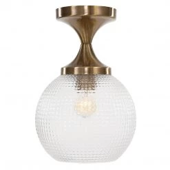 Uttermost Bolla 1 Light Pattern Glass Semi Flush Mount