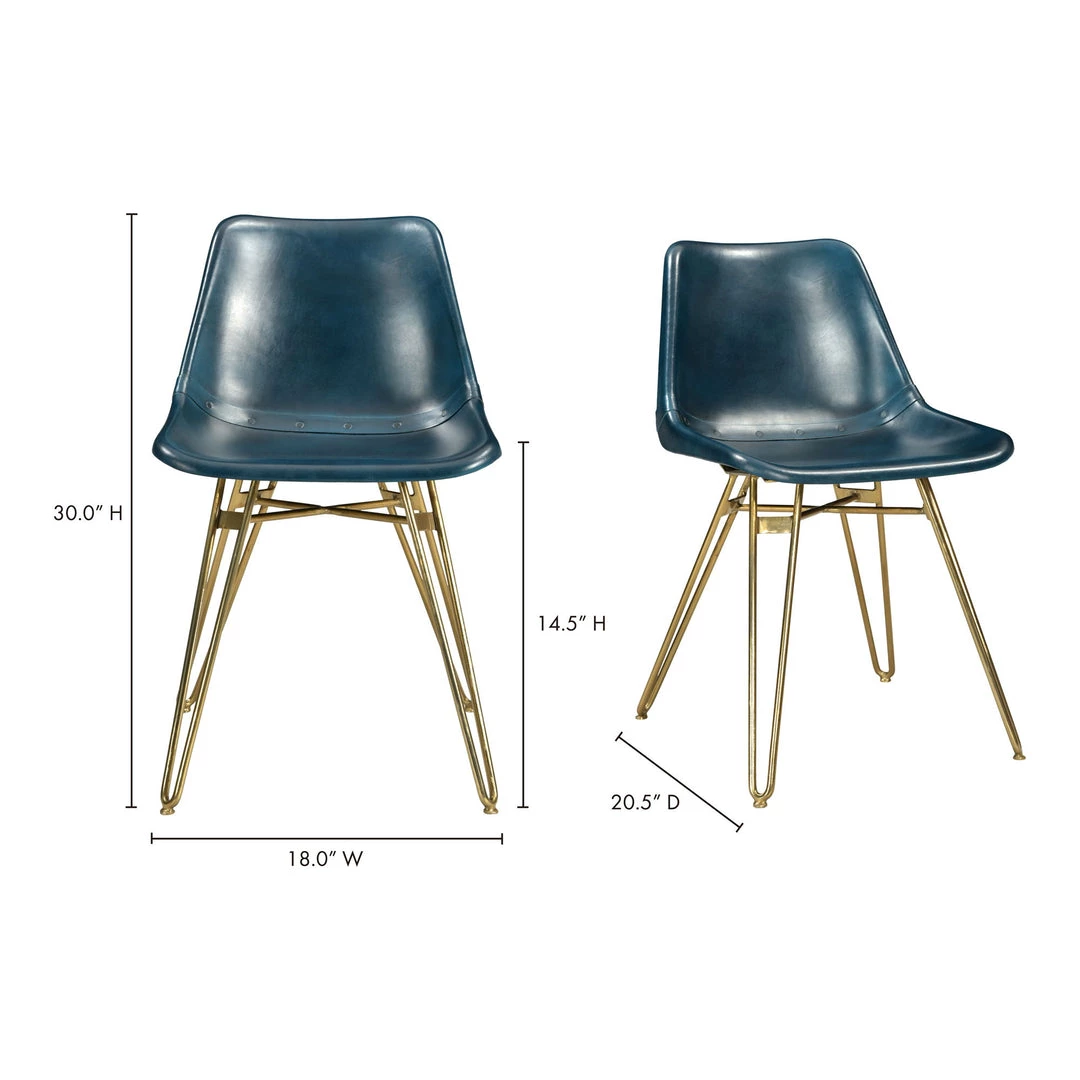 Moe's Home Collection Omni Dining Chair Blue-m2 Chairs 5 Moe's Home Collection Omni Dining Chair Blue-m2 Chairs