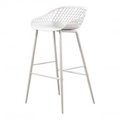 Moe's Home Collection Piazza Outdoor Barstool White-m2