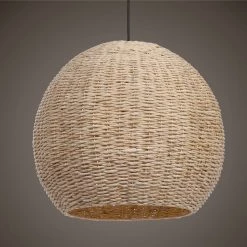 Uttermost Seagrass 1 Light Dome Pendant