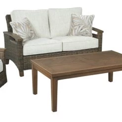 Ashley Furniture Paradise - Medium Brown - Loveseat W/cushion