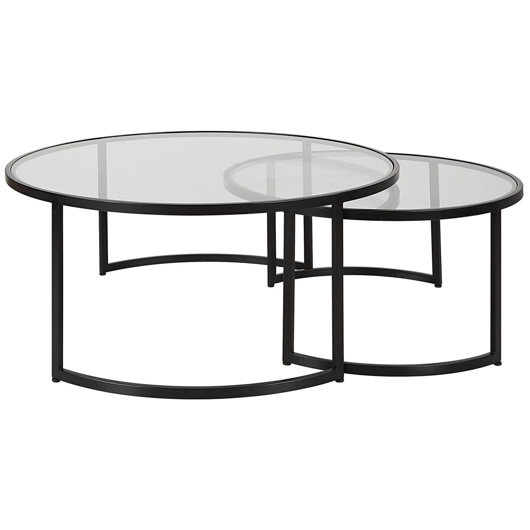 Uttermost Rhea Black Nesting Coffee Tables S/2 7 Uttermost Rhea Black Nesting Coffee Tables S/2
