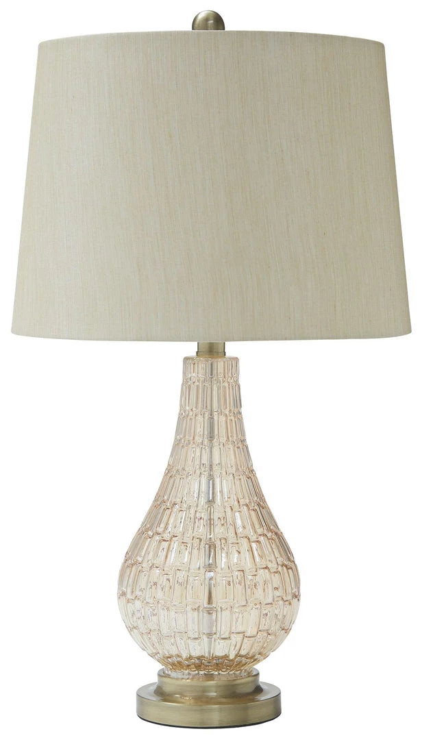 Ashley Furniture Accessories Latoya - Beige - Glass Table Lamp (1/cn) 3 Ashley Furniture Accessories Latoya - Beige - Glass Table Lamp (1/cn)