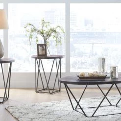 Ashley Furniture Neimhurst - Dark Brown - Occasional Table Set (3/cn) Tables